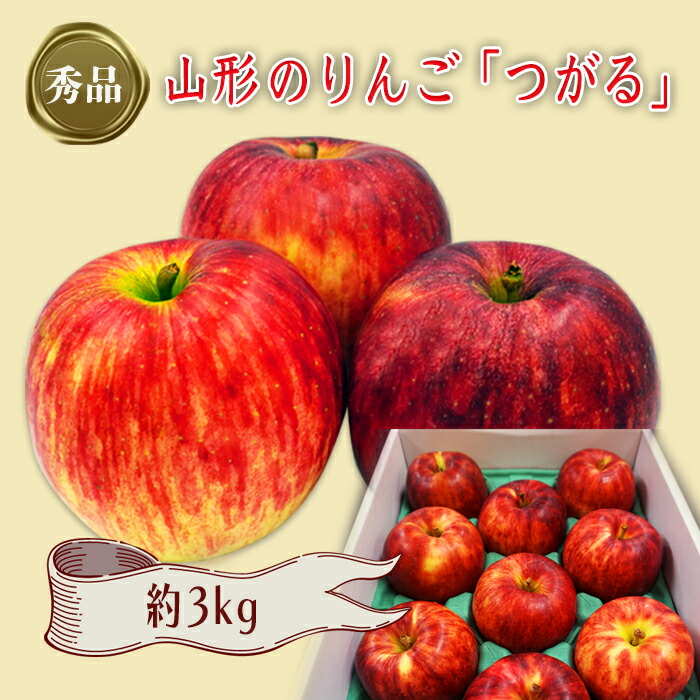 【ふるさと納税】【2025年9月～10月発送分先行受付】「秀品」山形のりんご（つがる）約3kg_H163(R7)