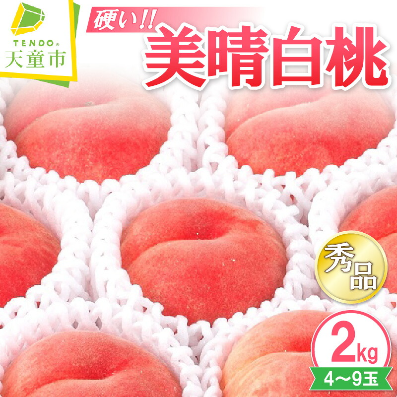 【ふるさと納税】 硬い !! もも ( 美晴白桃 ) 2kg 秀 先行予約 令和8年産 2026年産 白桃 桃 硬め ピーチ peach フルーツ 果物 くだもの デザート 8月 9月 旬 冷蔵 ご家庭用 のし 贈答 ギフト プレゼント お取り寄せグルメ 産地直送 送料無料 【 山形県 天童市 】｜山形県天童市