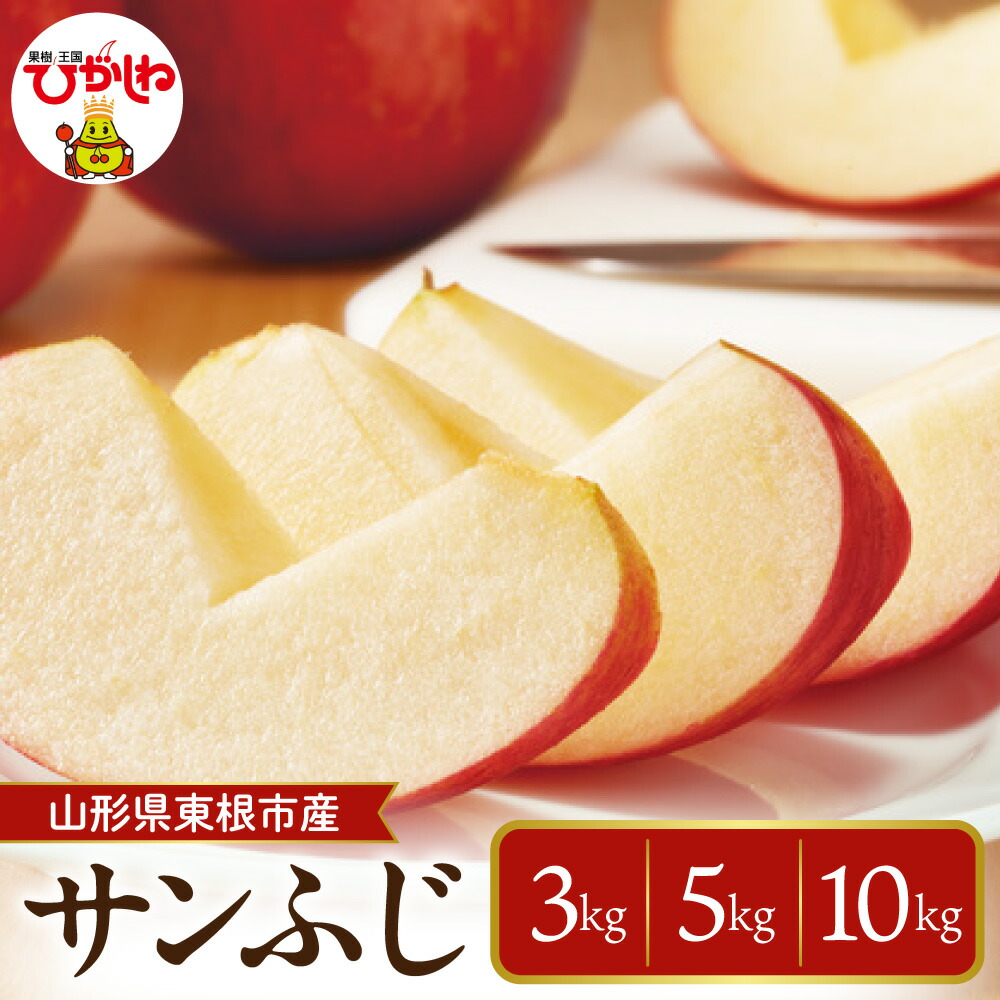 【ふるさと納税】【 2026年産 】りんご サンふじ ( 選べる内容量 : 3kg / 5kg / 10kg )|さんふじ リンゴ 林檎 アップル フルーツ 果物 くだもの 秋 旬 先行予約 お取り寄せ 産地直送 ご当地 特産 グルメ 常温配送 送料無料 東北 山形県 東根市｜山形県東根市