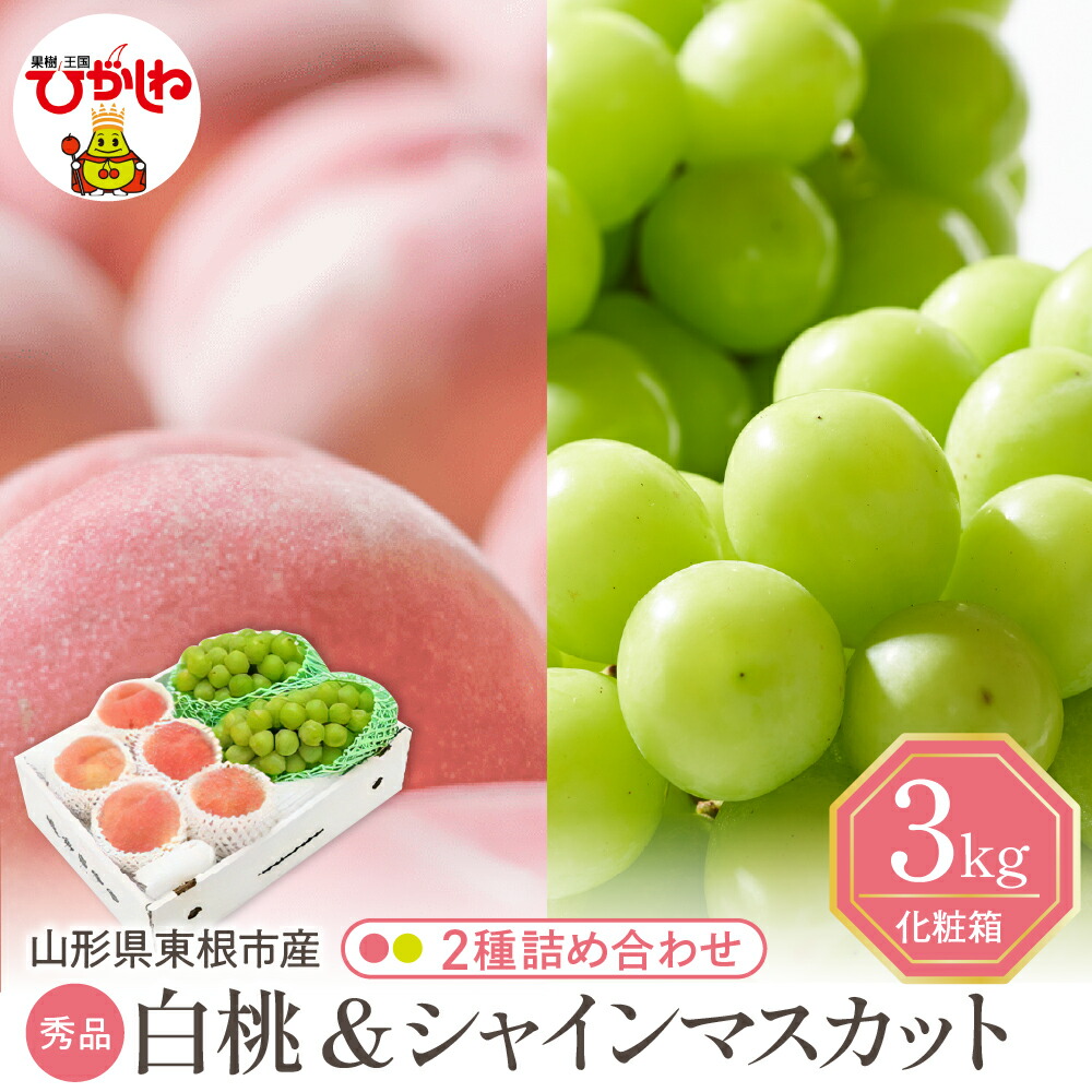 【ふるさと納税】2025年 先行予約 桃 シャインマスカット 詰め合わせ 3kg <br><br>/ 桃 ぶどう ブドウ 葡萄 マスカット フルーツ くだもの 果物 セット 箱入り 化粧箱 期間限定 大容量 先行予約 取り寄せ グルメ ご当地 特産 産地 直送 送料無料