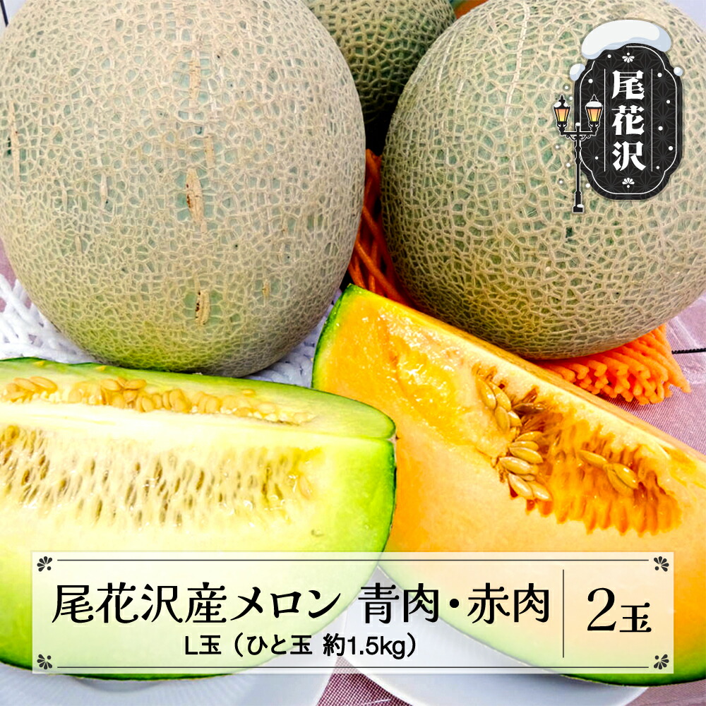 【ふるさと納税】メロン 2種類 青肉・赤肉セット 7月下旬～8月上旬頃発送 令和7年産 2025年産 山形県 尾花沢市 送料無料 観光物産 kb-mlrbx2 ※沖縄・離島への配送不可