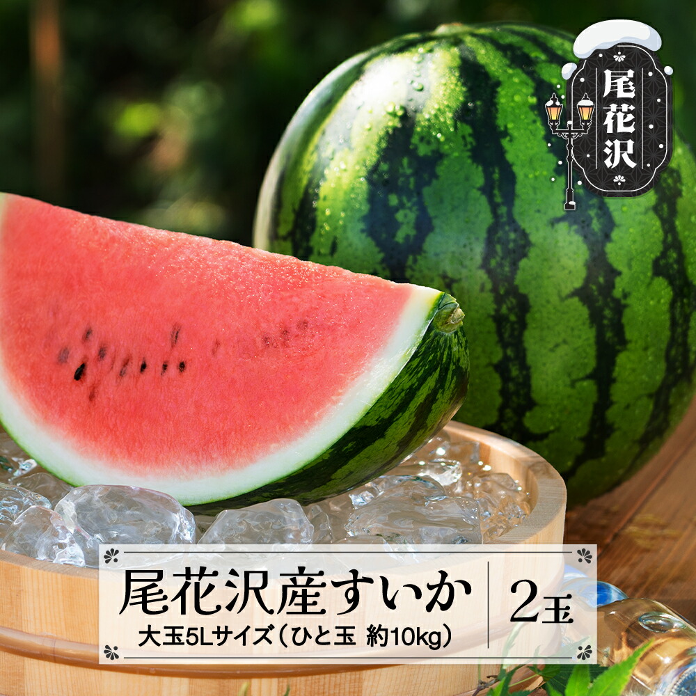 【ふるさと納税】先行予約 尾花沢産すいか 大玉 5Lサイズ 約10kg×2玉 7月中旬~8月中旬頃発送 2025年産 令和7年産 尾花沢すいか すいか スイカ 西瓜 送料無料 農産加工 フルーツ<br>※沖縄・離島への配送不可 nk-su5xx2