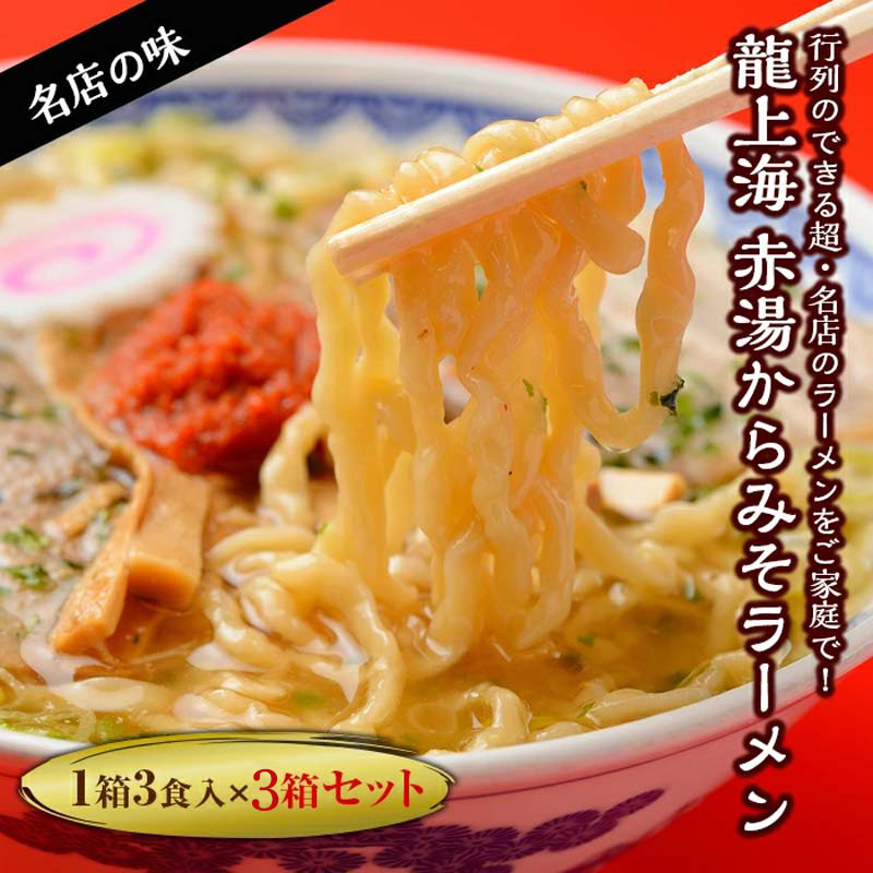 【ふるさと納税】本店の味！龍上海赤湯からみそラーメン4箱セット