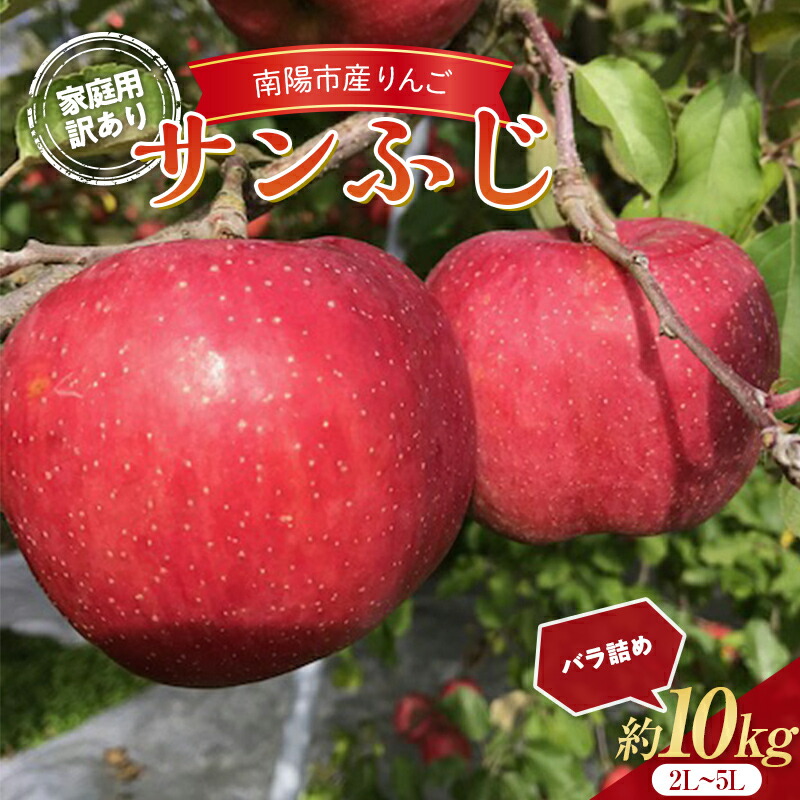 【ふるさと納税】 【令和8年産先行予約】 〈訳あり品 家庭用〉 りんご 「サンふじ」 約10kg (24～36玉) バラ詰め 《令和8年11月中旬～発送》 『マルタニ農園』 リンゴ 山形県 南陽市 [1916]｜山形県南陽市