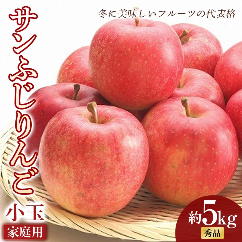 【ふるさと納税】 【令和8年産先行予約】 〈家庭用〉 小玉 サンふじりんご 約5kg (20～25玉 秀) 《令和8年11月中旬～12月下旬発送》 『フードシステムズ』 林檎 リンゴ 果物 フルーツ デザート 山形県 南陽市 [1392-R8]｜山形県南陽市