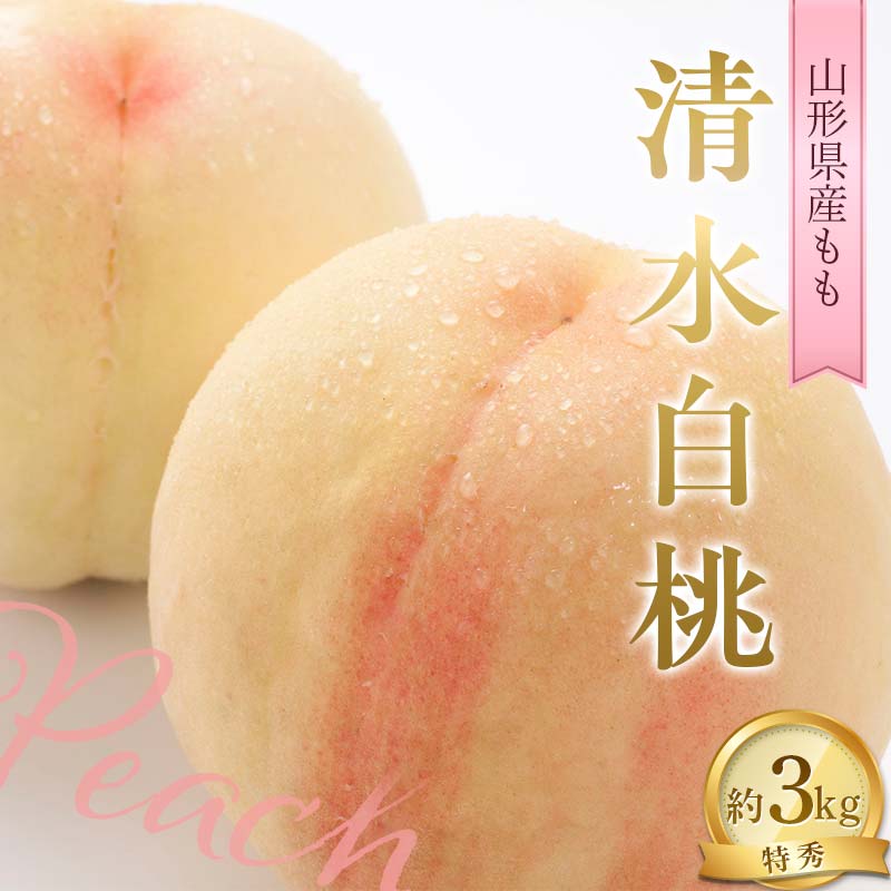 【ふるさと納税】【令和7年産先行予約】 もも「清水白桃」 約3kg (8～10玉 特秀) 《令和7年8月中旬～発送》 『NOWAフルーツ』 モモ 果物 フルーツ デザート 山形南陽産 山形県 南陽市 [2246]