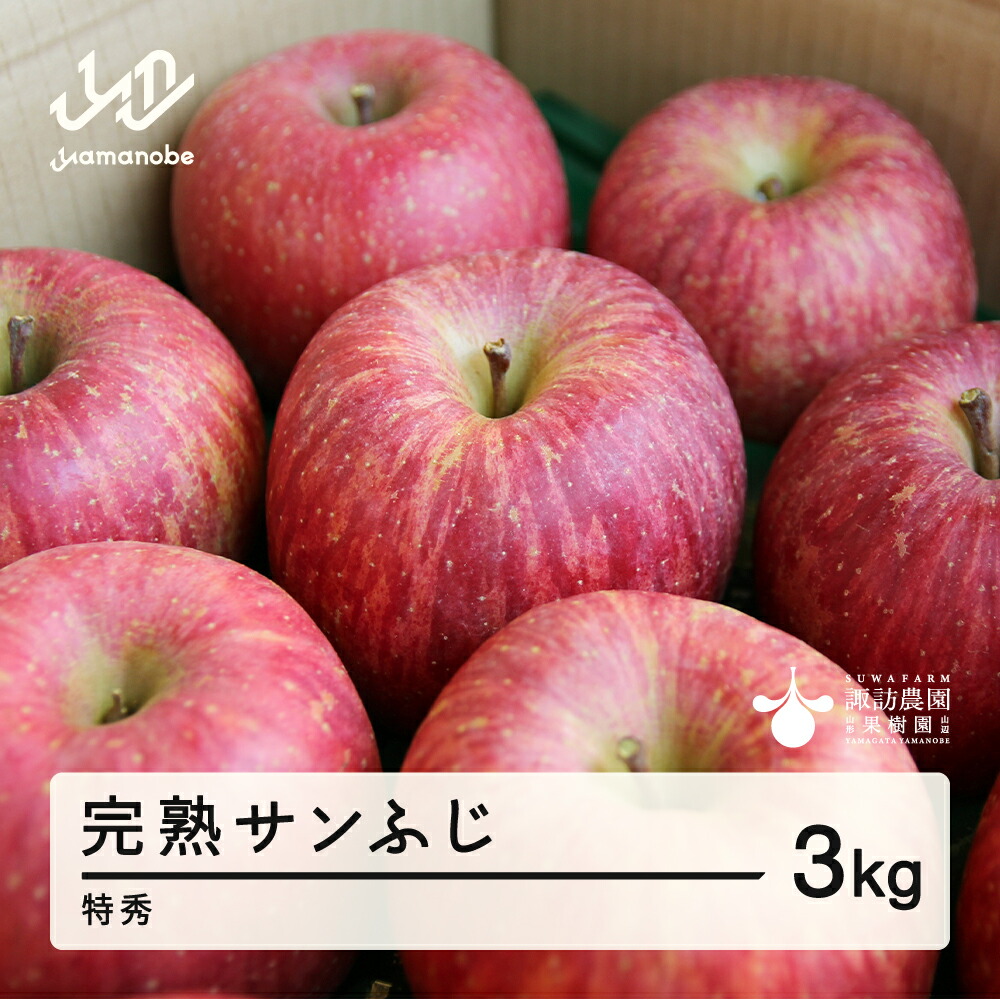【ふるさと納税】 《先行予約》2025年 山形県産 完熟 サンふじ りんご 特秀品 3kg 7～12個 2025年12月上旬から順次発送 リンゴ フルーツ 送料無料 F20A-902