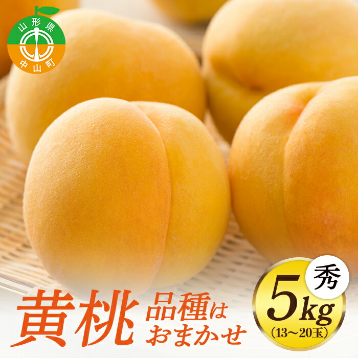 【ふるさと納税】《先行予約・期間限定》山形県産 黄桃 秀5kg(13～20玉) 【品種おまかせ】期間限定 数量限定  もも モモ フルーツ 果物 くだもの F4A-0147
