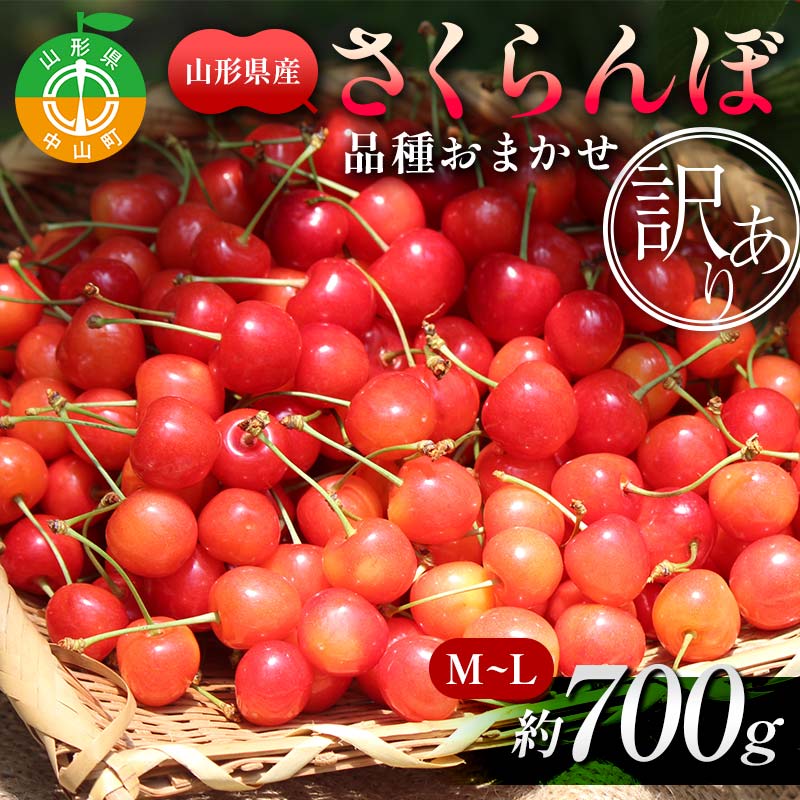 【ふるさと納税】【訳あり】さくらんぼ約700g M～L (佐藤錦or紅秀峰) 果物 くだもの フルーツ 夏果物 サクランボ ご家庭用 ご自宅用 F4A-0946