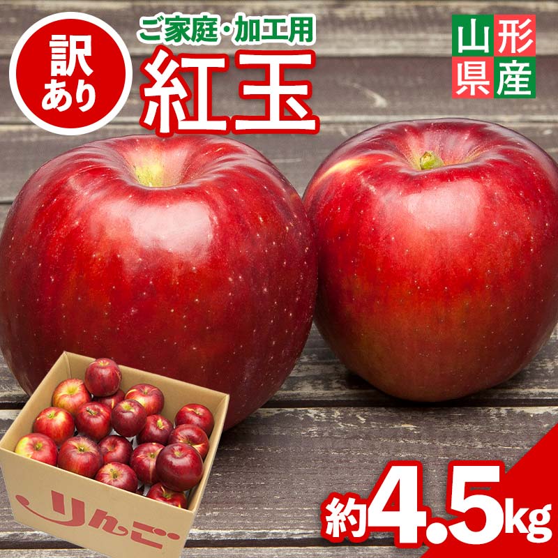 【ふるさと納税】 ≪2026年先行予約≫ ご家庭・加工用 山形県産 りんご 紅玉 約4.5kg 2026年10月上旬から順次発送 中生種 早い 林檎 リンゴ こうぎょく くだもの フルーツ 秋果実 訳あり 加工用 家庭用 自宅用 農家 支援品 産地直送 期間限定 山形県 西川町 月山 FYN6-148