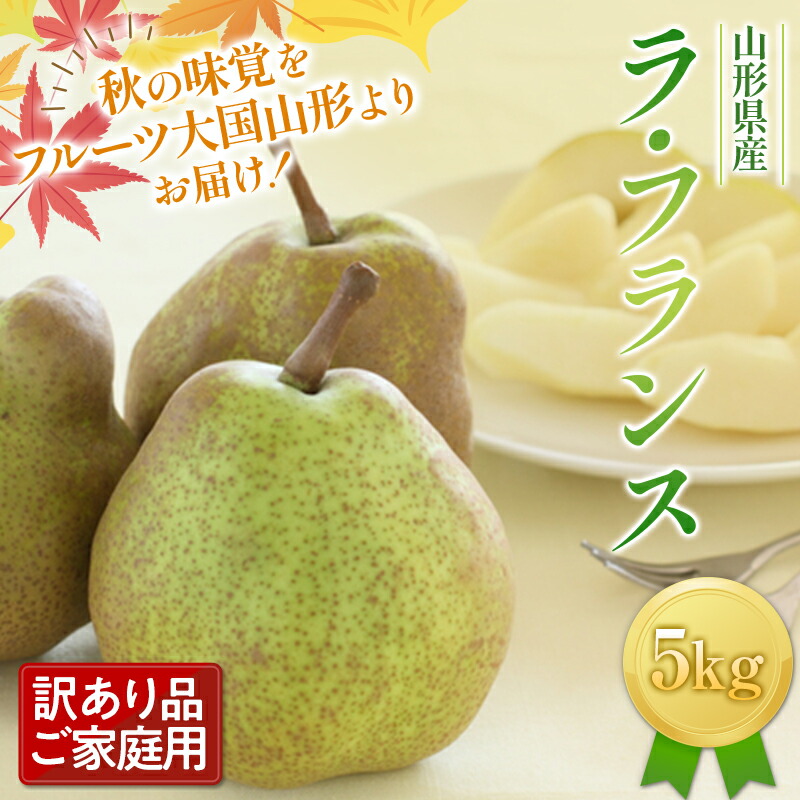【ふるさと納税】《2025年先行予約》ご家庭用 山形県産西洋梨 ラ･フランス5kg 2025年11月上旬から順次発送 洋梨 洋なし ラフランス 秋果実 果物 くだもの フルーツ 訳あり 農業者 農家 支援 自宅 家庭 産地直送 山形県 西川町 月山 FYN9-598