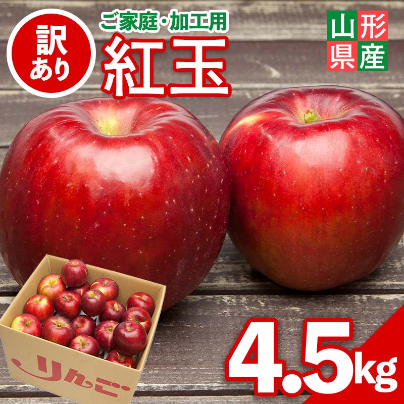 【ふるさと納税】≪2025年先行予約≫ ご家庭・加工用 山形県産 りんご 紅玉 4.5kg 2025年10月上旬から順次発送 中生種 早い 林檎 リンゴ こうぎょく 果物 くだもの フルーツ 秋果実 訳あり 加工用 家庭用 自宅用 産地直送 期間限定 山形県 西川町 月山 FYN6-148
