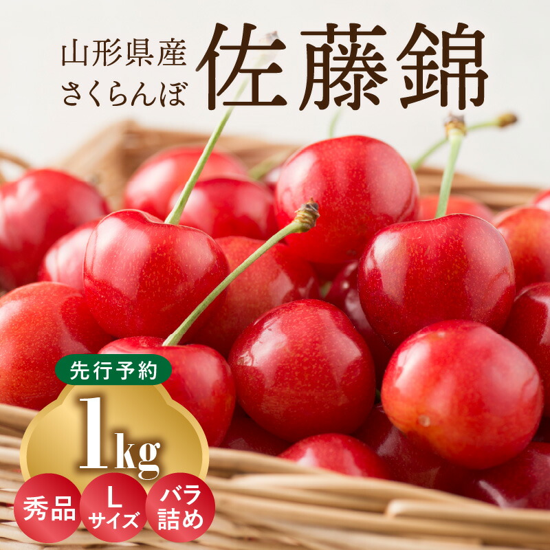 【ふるさと納税】≪先行受付≫さくらんぼ 佐藤錦 1kg 秀品 Lサイズ バラ詰め【2025年6月中旬頃～発送予定】【山形県産さくらんぼ】 大容量 ギフト 数量限定 産地直送 令和7年産 プレゼント 高級 フルーツ 山形県 大江町
