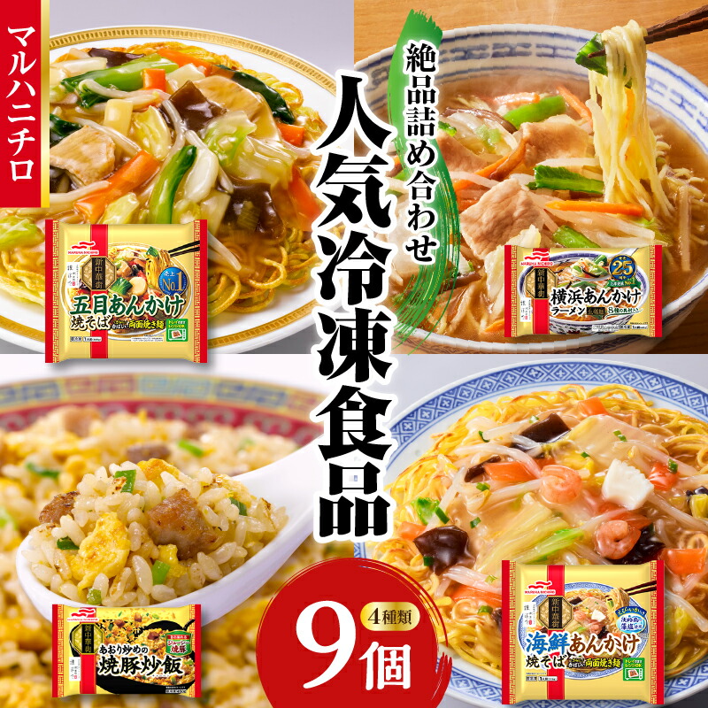 【ふるさと納税】マルハニチロ 冷凍食品 詰合せセット 4種類 合計9個セット レトルト 冷凍 手軽 セット 詰め合わせ 便利 簡単調理 時短 食べ比べ