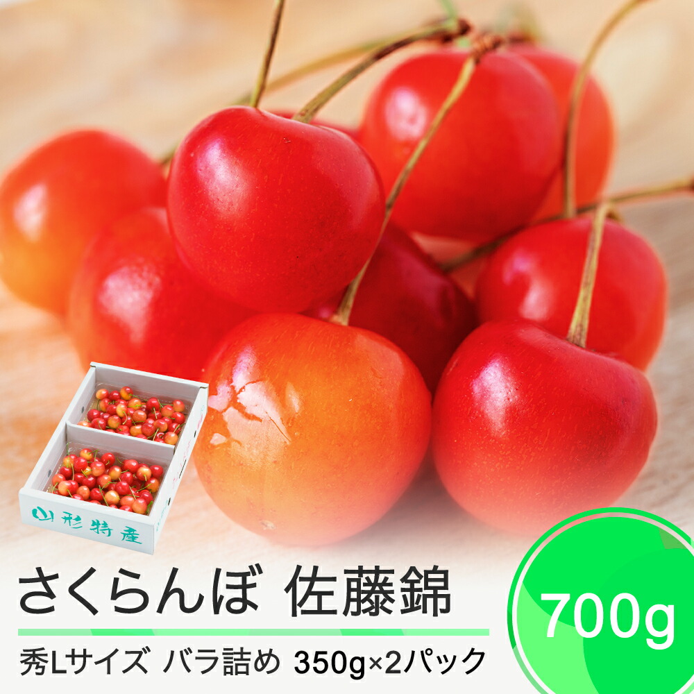 【ふるさと納税】 さくらんぼ 佐藤錦 6月中旬～下旬発送 秀Lサイズ バラ詰め 700g(350g×2パック) 2025年産 山形県産 送料無料 サクランボ