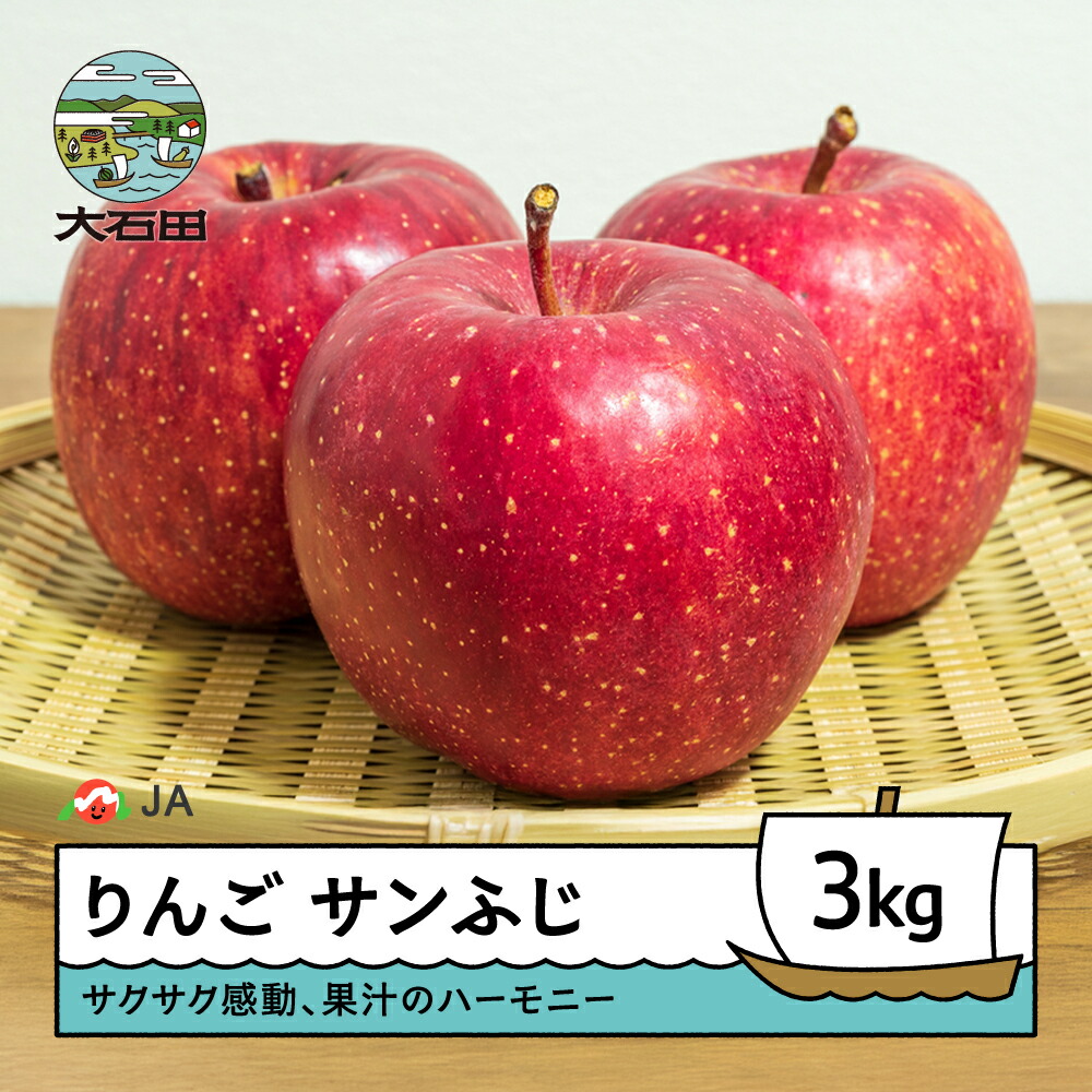【ふるさと納税】 先行予約 りんご サンふじ 3kg 2026年産 令和8年産 果物 フルーツ くだもの 大石田 山形県 ja-risfx3 ※沖縄・離島への配送不可