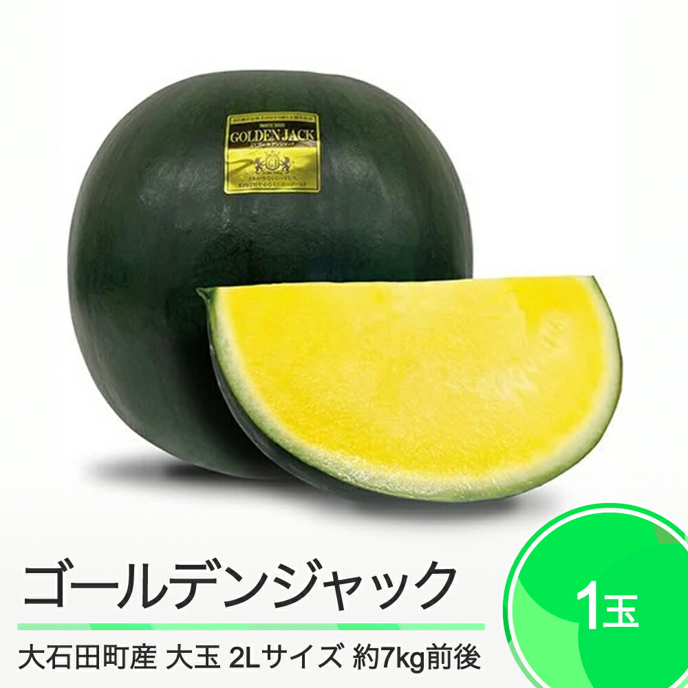 【ふるさと納税】すいか 大玉 ゴールデンジャック 2Lサイズ×1玉 2025年産 令和7年産 8月上旬から順次発送 送料無料 スイカ 山形県産 mn-sugjx2