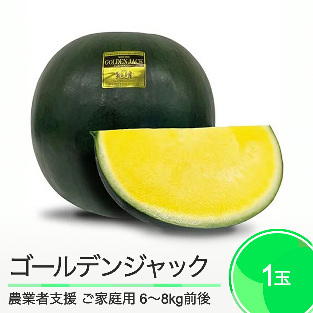 【ふるさと納税】 すいか ご家庭用 大玉 ゴールデンジャック 約6～8kg前後 1玉 2025年産 令和7年産 8月上旬から順次発送 送料無料 スイカ 山形県産 mn-suwgj