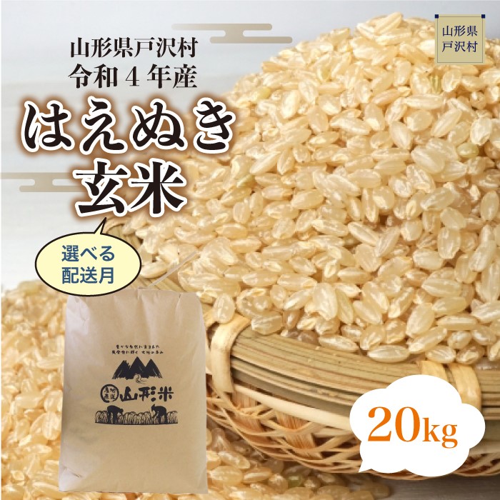 配送時期が指定できて便利 令和4年産 10kg×2袋 20kg はえぬき 玄米 最大74%OFFクーポン はえぬき