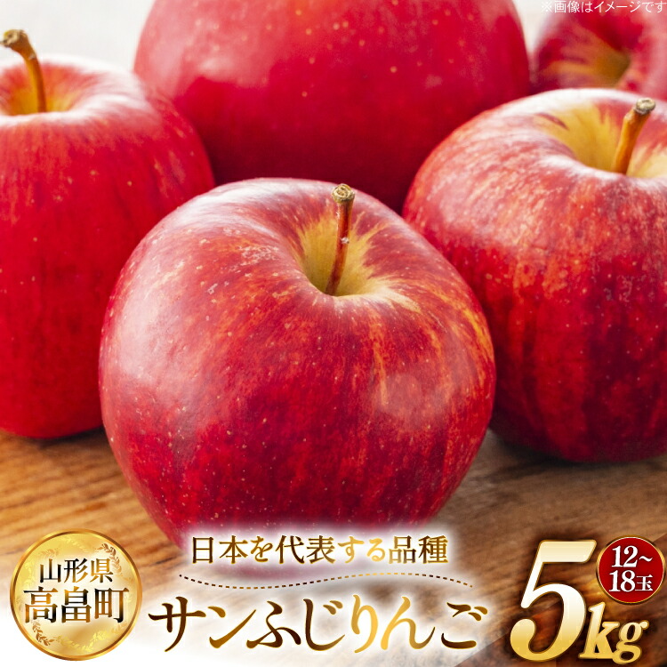 【ふるさと納税】 【期間限定発送】 りんご 高畠町産 サンふじ りんご 12～18玉 計 5kg [JA山形おきたま 山形県 高畠町 tk06ays870040] 果物 くだもの フルーツ 林檎 リンゴ ふじ ふじりんご 産地直送