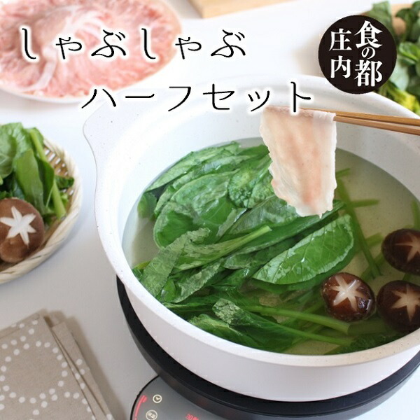 【ふるさと納税】食の都庄内　みかわの田からもの　しゃぶしゃぶハーフセット（やまがた庄内産直出前便実行委員会）｜山形県三川町