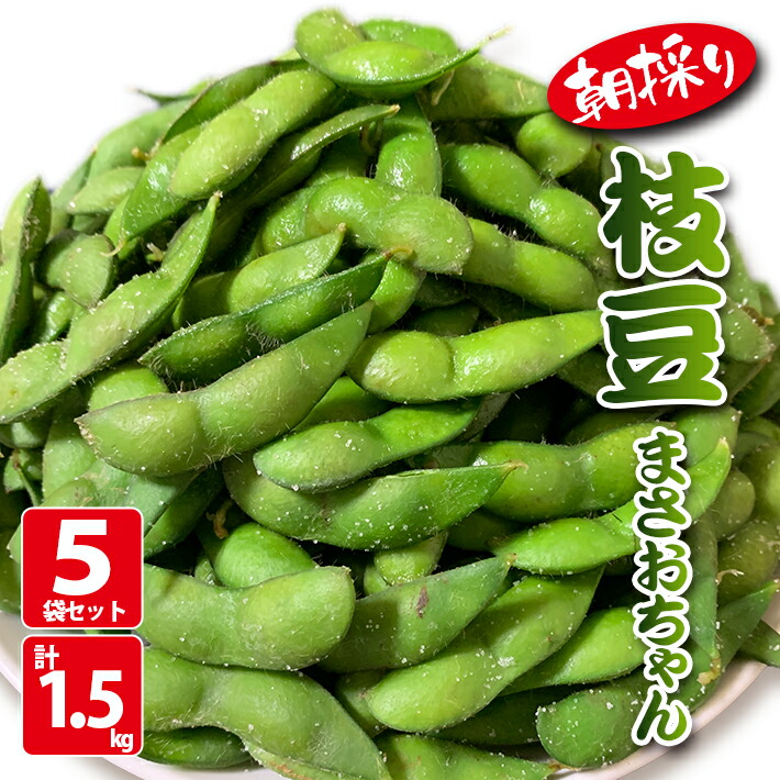 ふるさと納税 枝豆 まさおちゃん 計1 5kg 300g 5袋 山形県遊佐町産 7月下旬 8月中旬頃お届け 冷蔵便 朝採り 離島発送不可 遊佐町で朝収穫した枝豆を当日発送いたします 朝採り 味の向上を目指しています Painandsleepcenter Com
