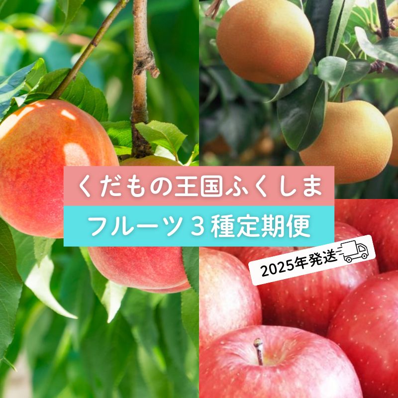 【ふるさと納税】No.2030フルーツ３種 定期便 桃 梨 りんご【2025年 先行受付】もも モモ なし ナシ 林檎 リンゴ あかつき サンふじ くだもの 果物 福島市 人気 返礼品  お取り寄せ 福島県産 3万円台