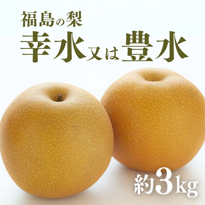 【ふるさと納税】No.2042ふくしまの梨　約３kg（幸水または豊水）《2025年8月下旬から9月下旬発送予定》先行予約 梨 なし ナシ 果物 フルーツ お取り寄せ 福島 先行予約 産地直送 1万円以下