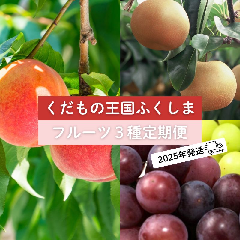 【ふるさと納税】No.2032フルーツ３種 定期便 桃 梨 ぶどう【2025年 先行受付】もも モモ なし ナシ 葡萄 シャインマスカット ブドウ くだもの 果物 福島市 人気 返礼品  お取り寄せ 福島市 福島県産 3万円台