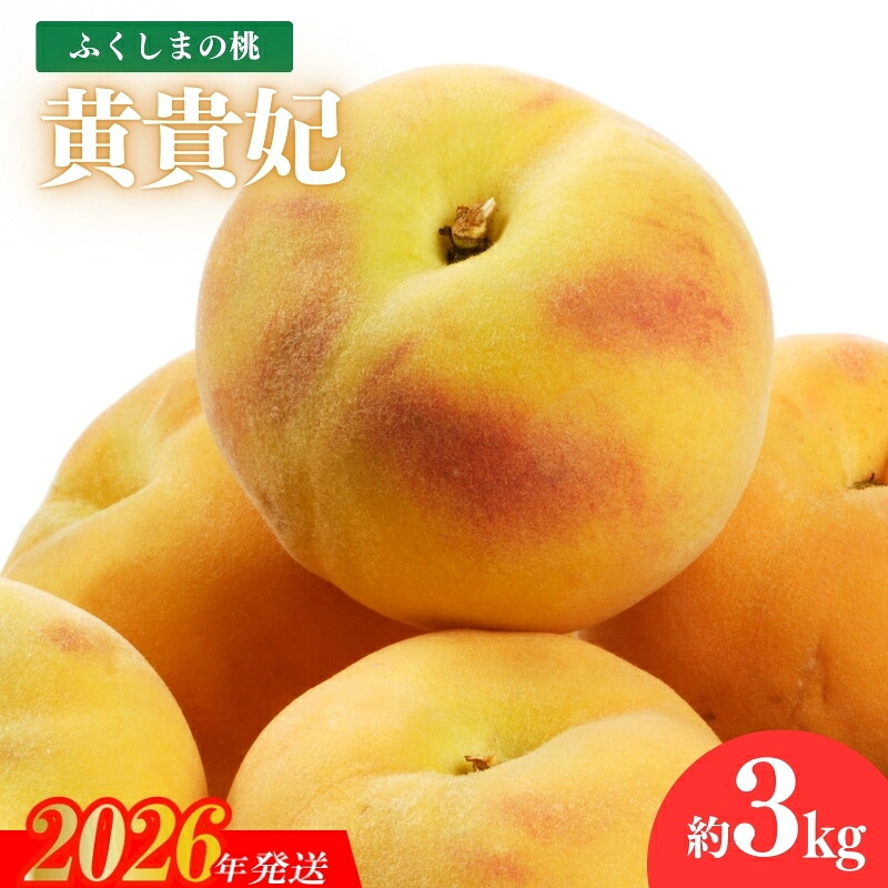 【ふるさと納税】No.2688福島のもも 黄貴妃 約3kg【2026年発送 先行予約】|福島県福島市