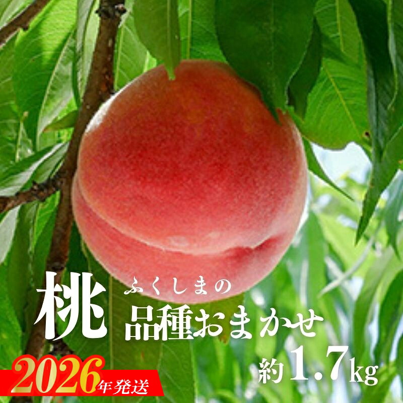 【ふるさと納税】No.2869 もも(品種おまかせ)約1.7kg【2026年発送 先行予約】|福島県福島市