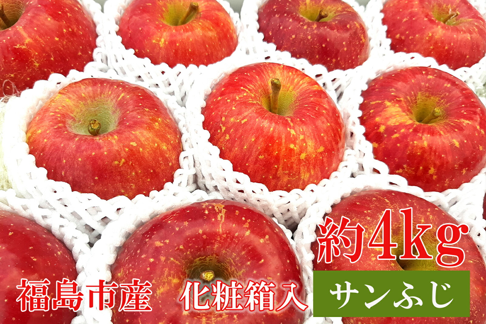 【ふるさと納税】No.0945 ふくしまのりんご蜜姫「サンふじ」約4kg化粧箱入【2025年度発送】