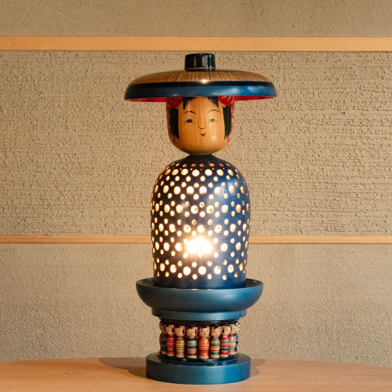 【ふるさと納税】No.2840 土湯こけしの照明ランプ点火装置 陳原野幸紀作