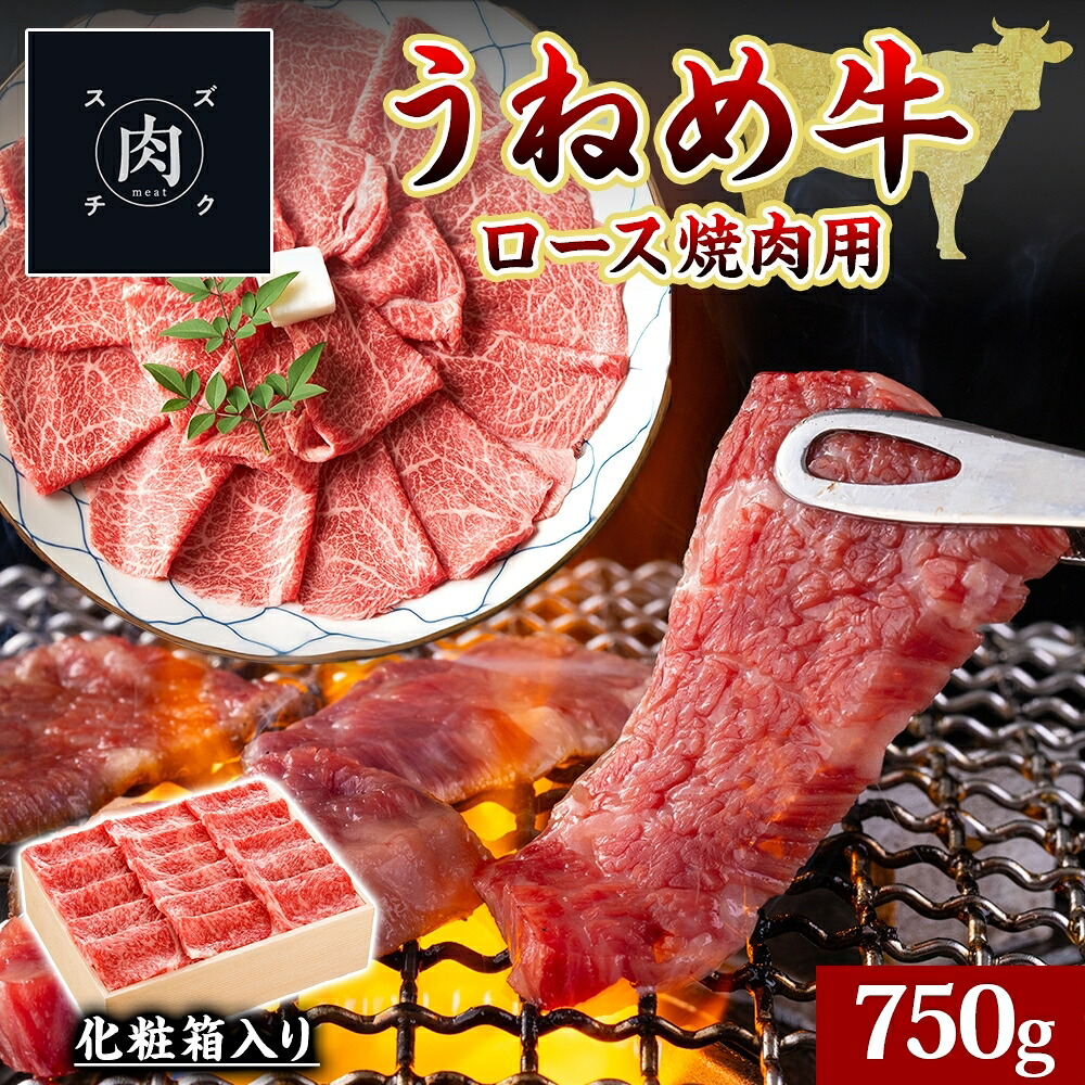 【ふるさと納税】うねめ牛 ロース 焼肉用 750g 福島県産 和牛 黒毛和牛 焼き肉 牛肉 牛 お肉 国産 ブランド牛 上質 鉄板 料理 焼肉 贅沢 BBQ お取り寄せ ギフト 鈴畜中央ミート 冷凍 福島県 郡山市