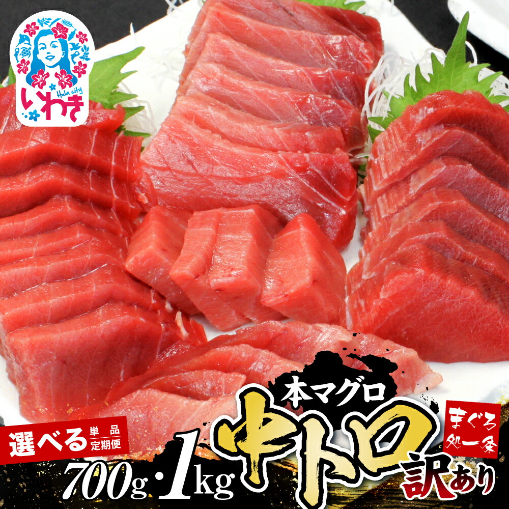 【ふるさと納税】訳あり 本マグロ 中トロ 700g ～ 1kg 大容量 選べる 定期便 マグロ 中とろ 不揃い 刺身 海鮮丼 寿司 父の日 家庭用 ご自宅用 人気 冷凍 鮪 不定型 柵 本鮪 漬け丼 海鮮 魚 鮮魚 食品 まぐろ 魚介類 ネギトロ ふるさと納税魚介 まぐろ処一条