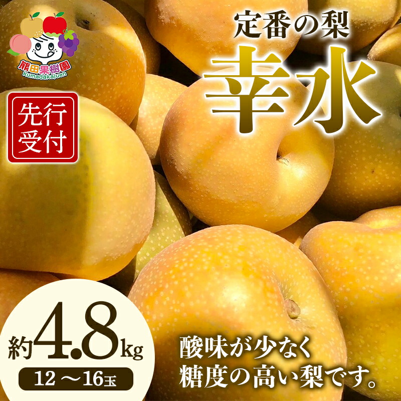 【ふるさと納税】 ＜先行予約＞定番の梨 幸水 約4.8kg（12～16玉） F21R-883