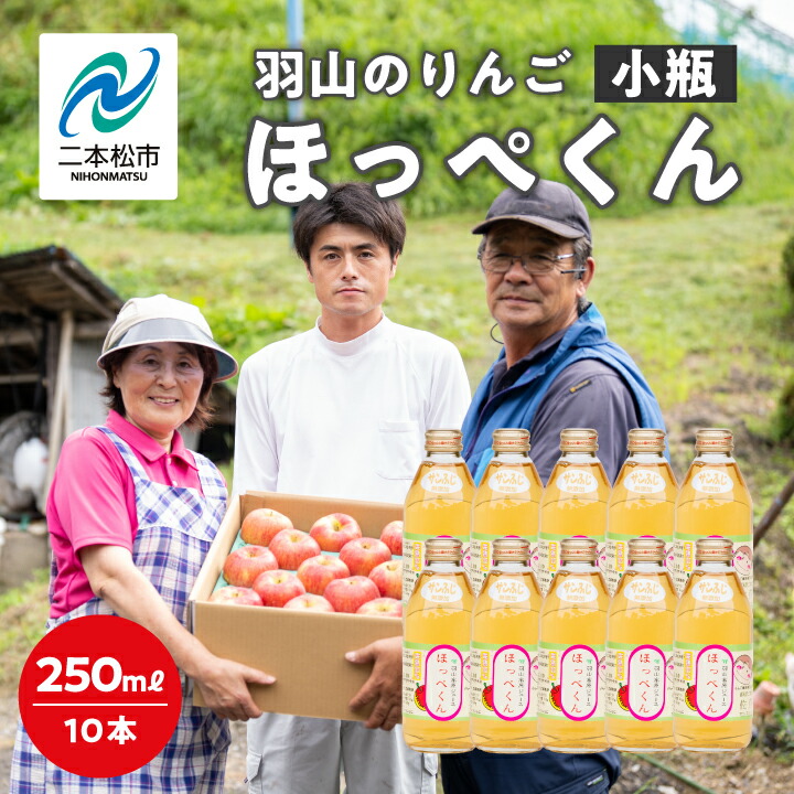 楽天市場】【ふるさと納税】 羽山のりんご ほっぺくん 大瓶（1L）6本入り りんごジュース 果汁100％ 国産 ストレート アップル 無添加 リンゴジュース  おすすめ お中元 お歳暮 ギフト 二本松市 ふくしま 福島県 送料無料 【羽山果樹組合】 : 福島県二本松市