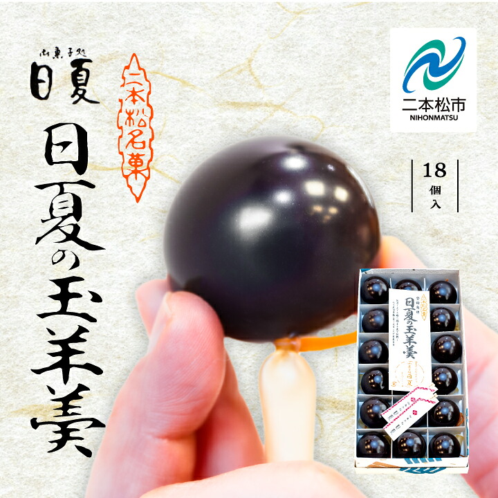 【ふるさと納税】 二本松を代表する銘菓 日夏の玉羊羹 1箱 30g×18個 羊羹 ようかん 羊かん 和菓子 菓子 日夏 玉羊羹 お茶菓子 スイーツ 贈答用 おすすめ お中元 お歳暮 ギフト 二本松市 ふくしま 福島県 送料無料 【株式会社御菓子処日夏】