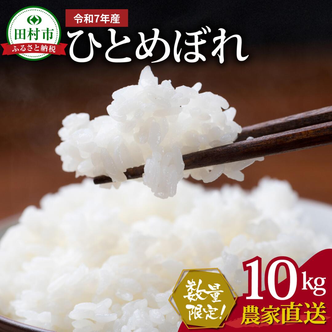 【ふるさと納税】数量限定【令和7年産】 ひとめぼれ 10kg ( 10kg(紙袋) × 1袋 ) 農家直送 お米 白米 精米したてを発送 贈答 米 コメ ご飯 単一米 精米 国産 おすすめ 生活応援 福島県 田村市 伊藤 洋一