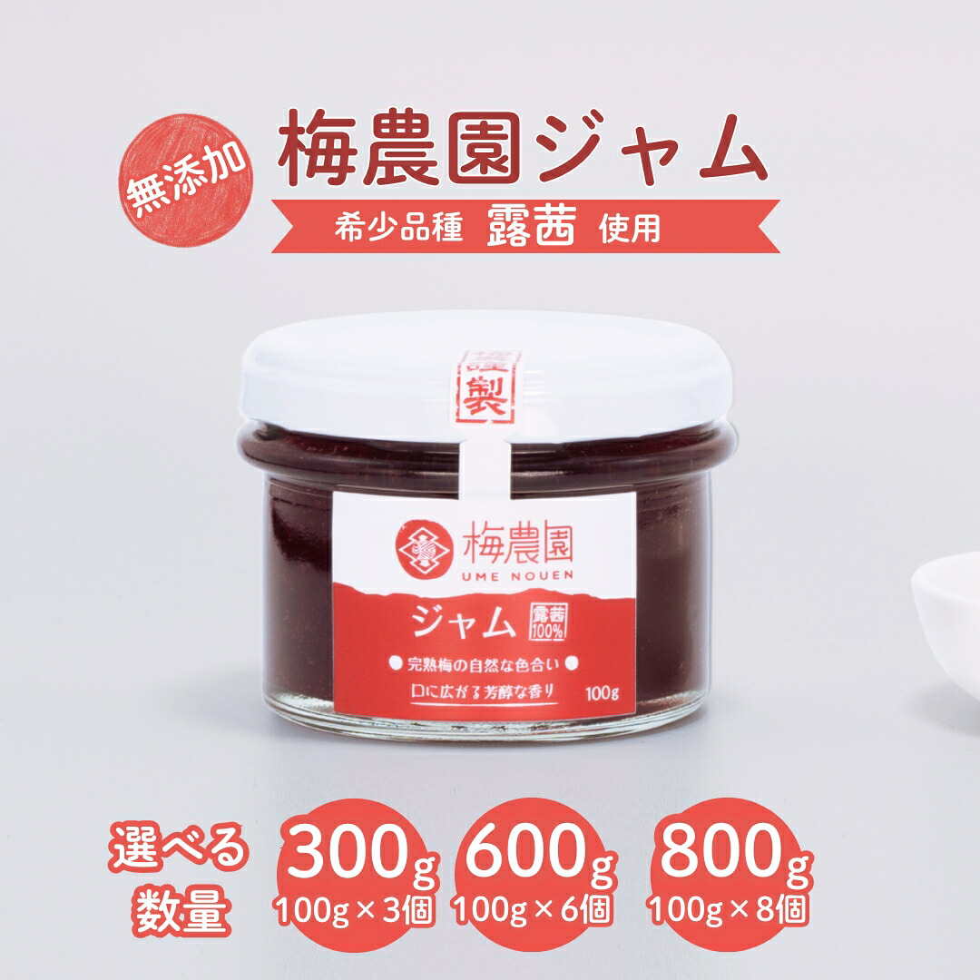 【ふるさと納税】 梅農園ジャム 選べる数量 300g / 600g / 800g | 梅ジャム 国産 無添加 添加物不使用 完熟 露茜 大内安男商店 相馬アグリ 10,360円