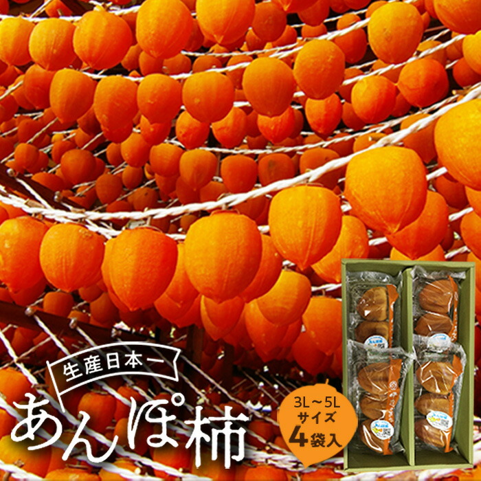 【ふるさと納税】伊達市発祥の特産品 あんぽ柿(蜂屋柿) 4個入 F20C-131