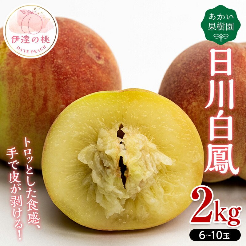 【ふるさと納税】2025年出荷分 先行予約福島県産 日川白鳳 2kg  2025年出荷分 先行予約 2025年7月上旬～2025年7月中旬発送  伊達の桃 桃 もも モモ 果物 くだもの フルーツ 国産 食品 F20C-447