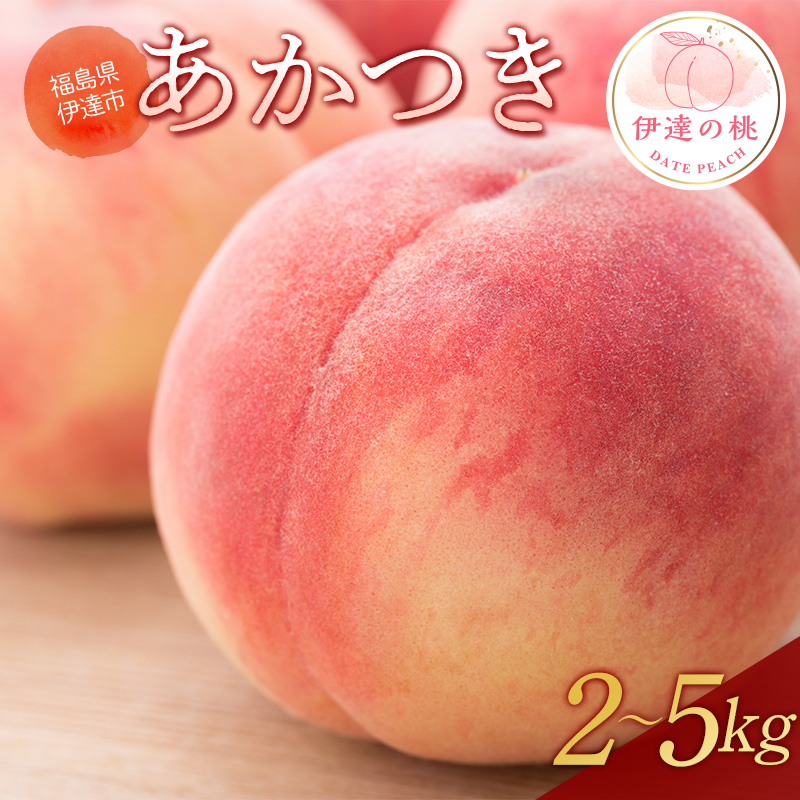 【ふるさと納税】2025年出荷分 先行予約 福島の桃 あかつき 2kg～5kg【あかい果樹園】 先行予約 フルーツ 果物 もも モモ momo F20C-904var