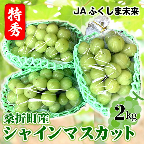 【ふるさと納税】No.172 【令和7年9月頃発送】ぶどう（シャインマスカット）特秀2kg　桑折町産　JAふくしま未来　葡萄 ／ ブドウ 果物 フルーツ 送料無料 福島県 特産品