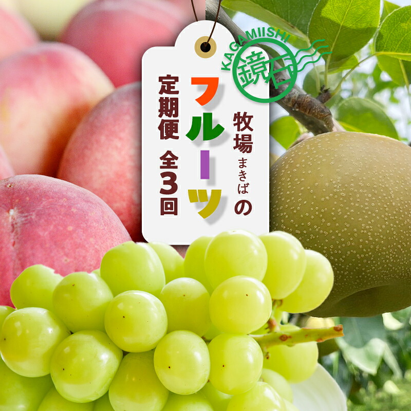 【ふるさと納税】【2026年から発送開始】鏡石町 まきばのフルーツ定期便（桃 約2kg・和梨 約3kg・シャインマスカット2房）モモ もも ナシ なし ブドウ ぶどう 福島県 鏡石町 F6Q-388