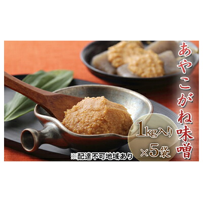 【ふるさと納税】つちっこ田島ファーム 一年熟成 あやこがね味噌 1kg入り×5袋（合計5kg） みそ 赤味噌