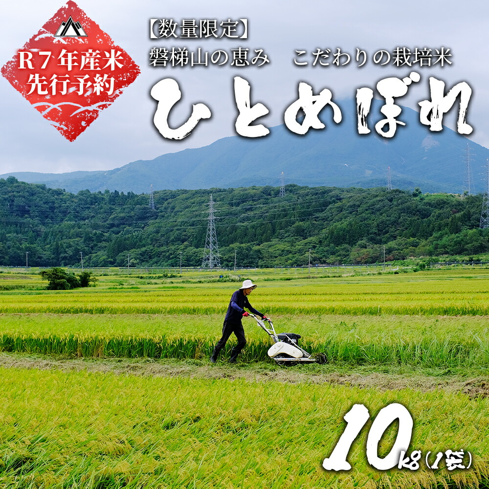 【ふるさと納税】【予約】【令和7年産米・新米】ひとめぼれ10kg　会津磐梯山の恵みこだわり栽培米　11月上旬頃より発送予定