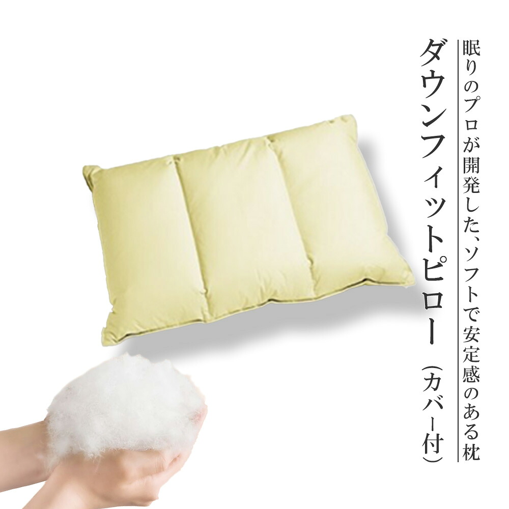 【ふるさと納税】一巻の終わりの労働者階級が養成した、ホンブルグ帽で兼ね合い感のある枕  ダウンフィットピロー(取りまかなう付)【07461-0088】綿羽 座布団 枕 まくら 抗菌防臭・防壁蝨目工業 うもう 老舗 ふとん屋 福島県 西郷村