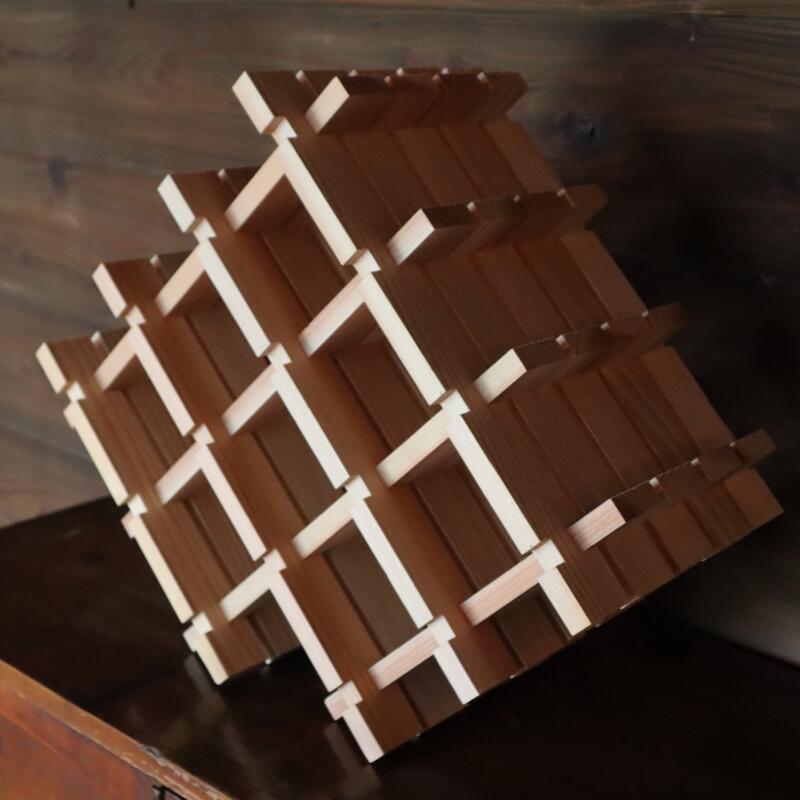 【ふるさと納税】古殿町産組手什 組立キット ワインラック小 収納 工具 不要 家具 スギ 杉 インテリア 木 資源 再利用 福島県 古殿町 組み立て DIY 木工 キット 簡単 木材 間伐材 端材 ワイン 【07505-0019】｜福島県古殿町