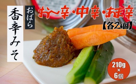 【ふるさと納税】香辛みそセット（6パック入り）【味噌 ミソ みそ 信州味噌 調味料 パック 3種 ディップ 辛味噌 唐辛子 大葉 有機栽培 無農薬栽培 水戸市 茨城県】（AY-3）